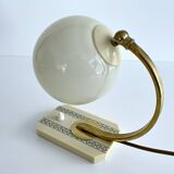 Lampe Art Deco Bakelite Verre Laiton