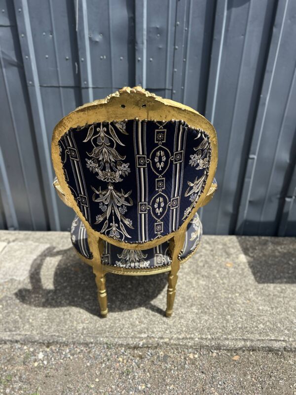 Fauteuil cabriolet doré Style néo-Directoire