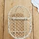 Small vintage white metal harvest basket