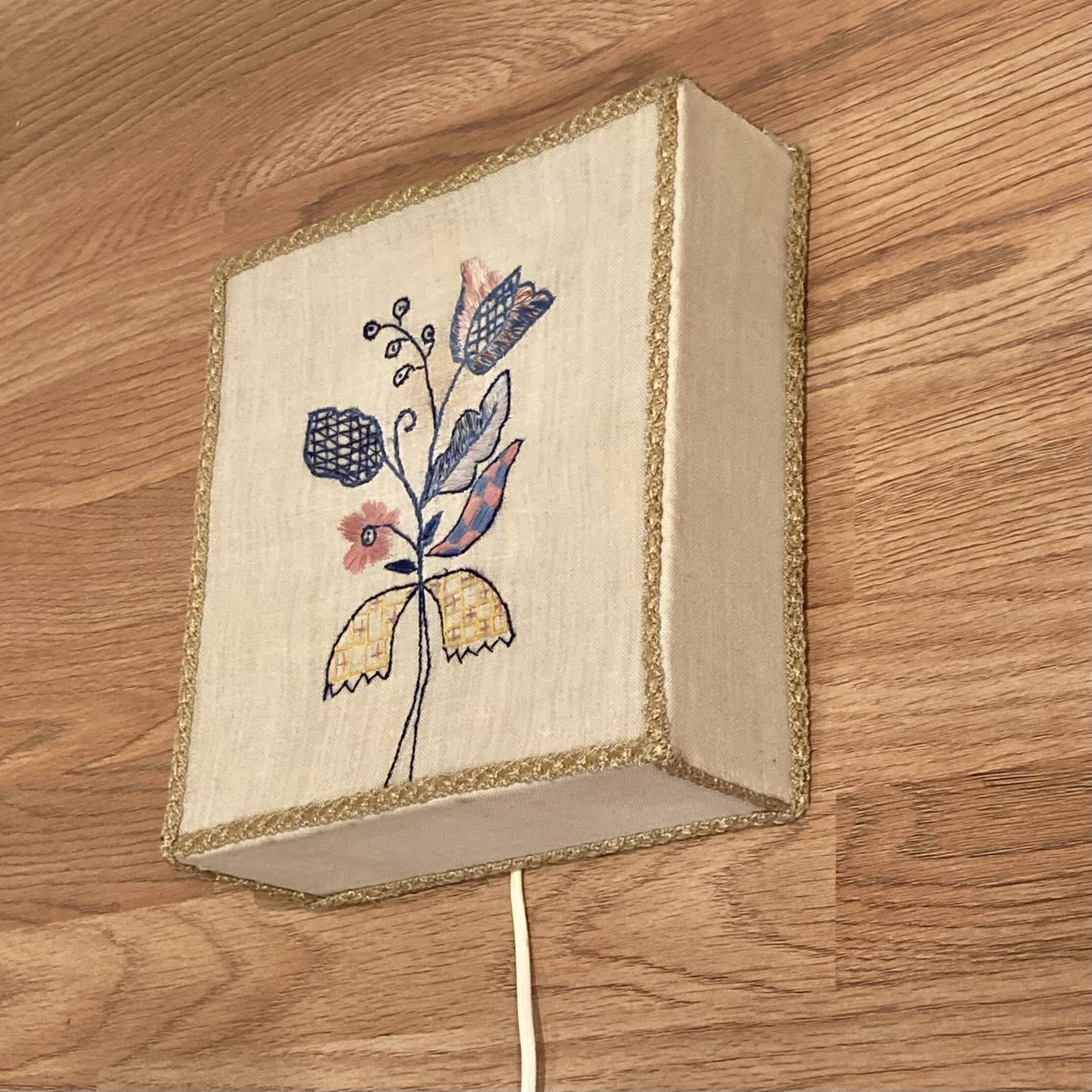 Applique embroidery, Scandinavian design, 1950s