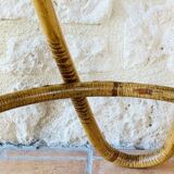 Bamboo and rattan side table circa 60's