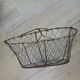 Panier ancien en métal + fil de fer