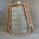 Suspension vintage rotin et nacre