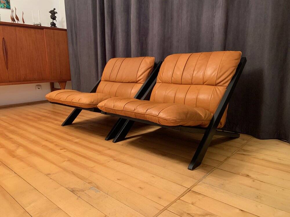 Set of armchairs by Ueli Berger, de Sede, Switzerland, 1970s