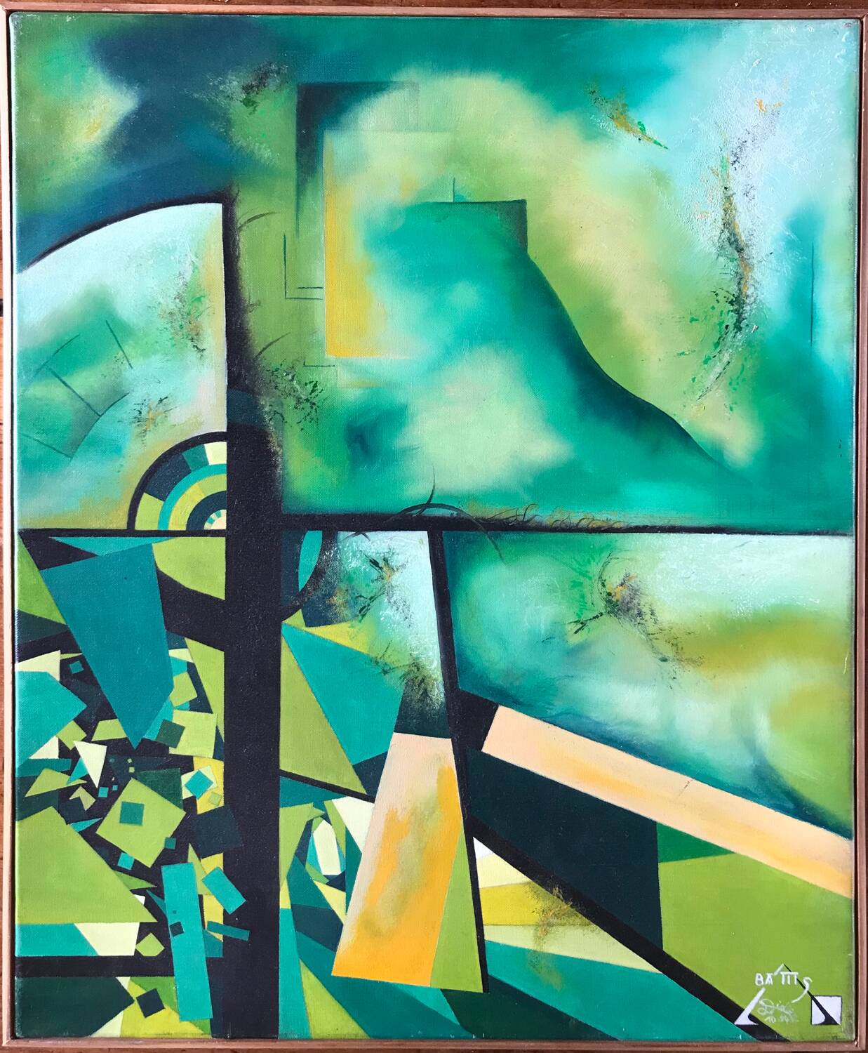 Didier battistella (1963).the senses of the wind.oil on canvas