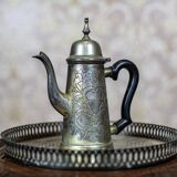 Silver-Plated Coffee Set with Tray, 1920s, Set of 6