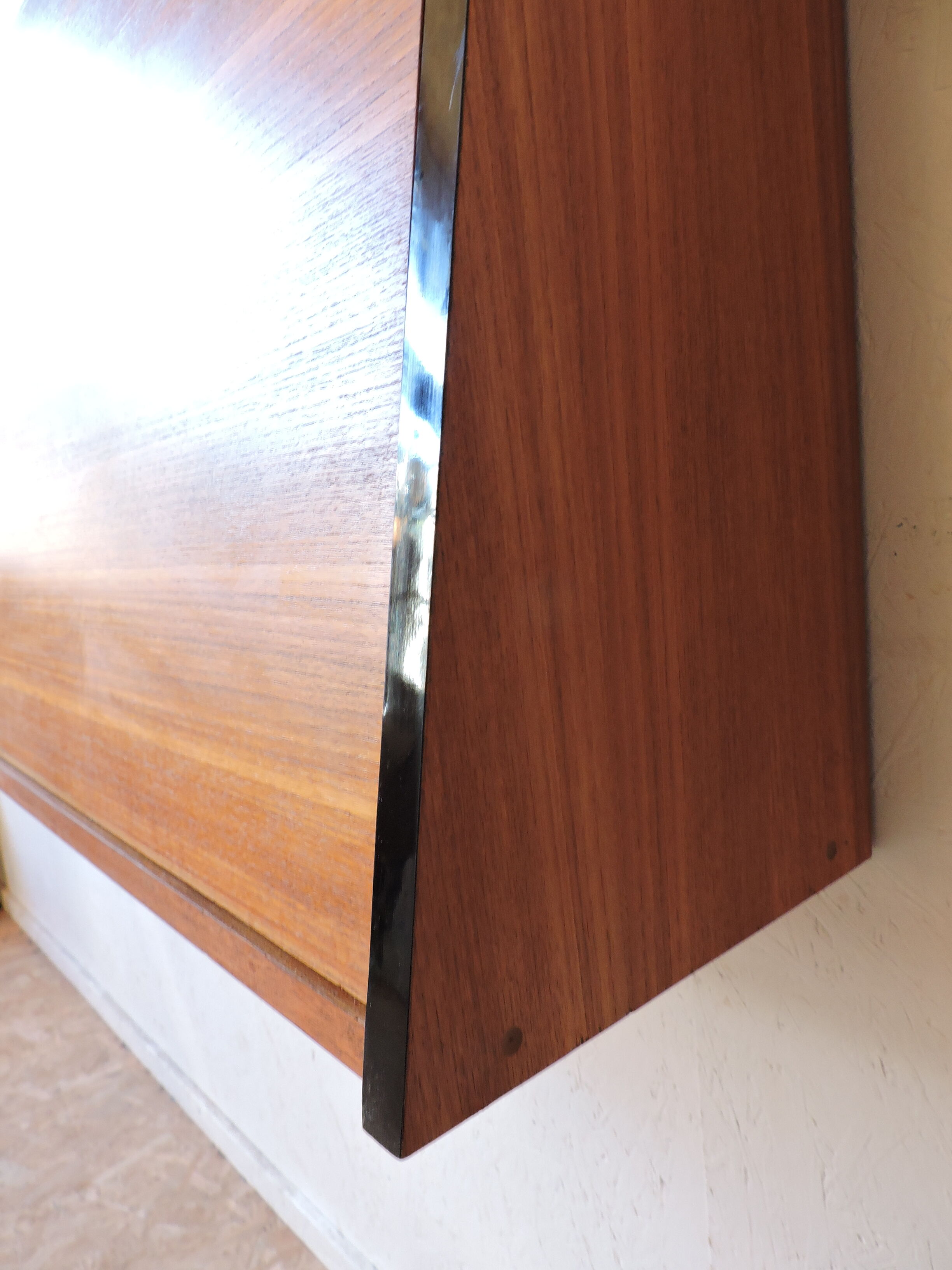 Teak wall-mounted secretary from the 50s / 60s