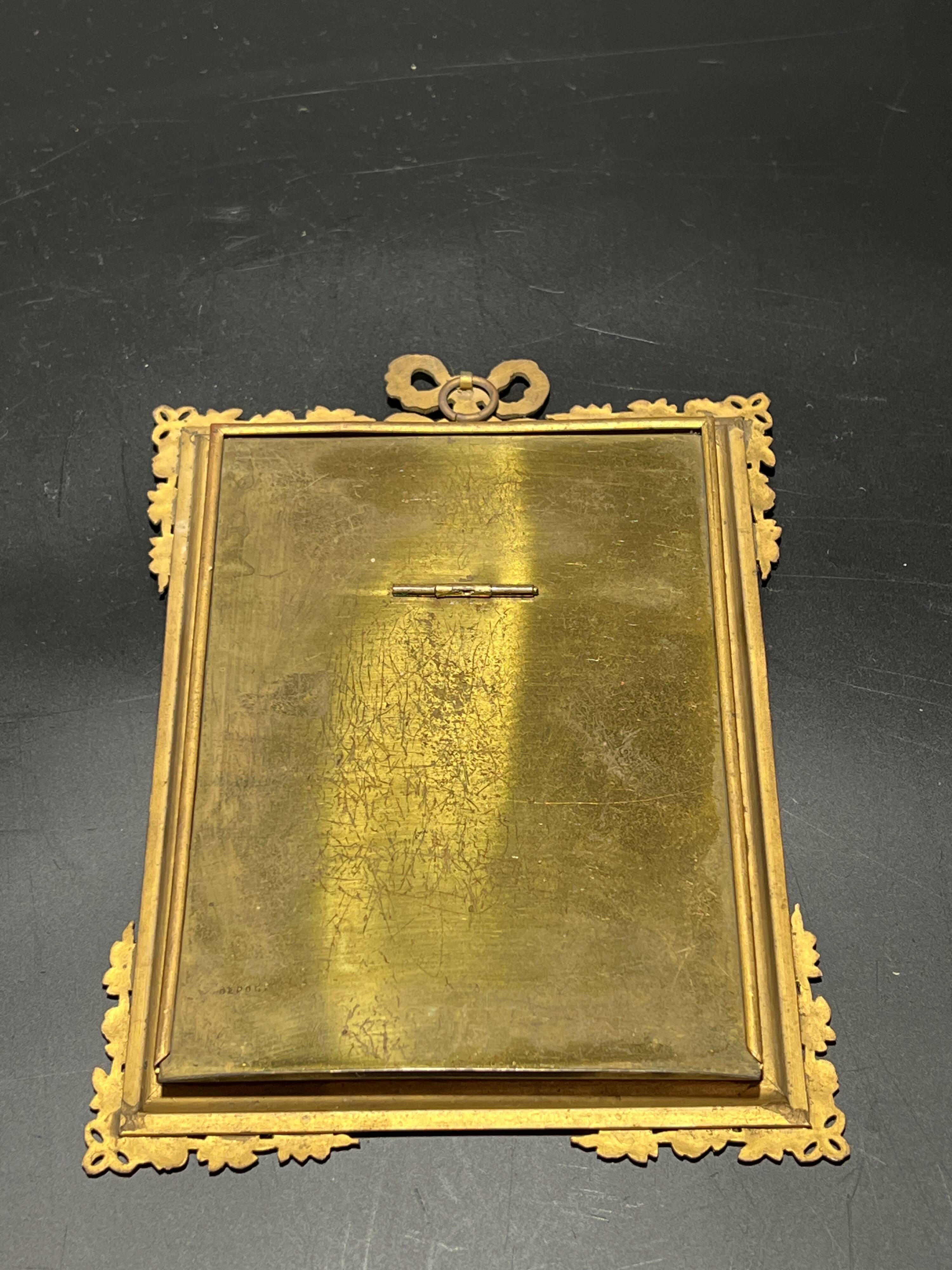 Old brass frame