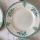 Set of 4 flat plates Terre de Fer Saint-Amand XIXth