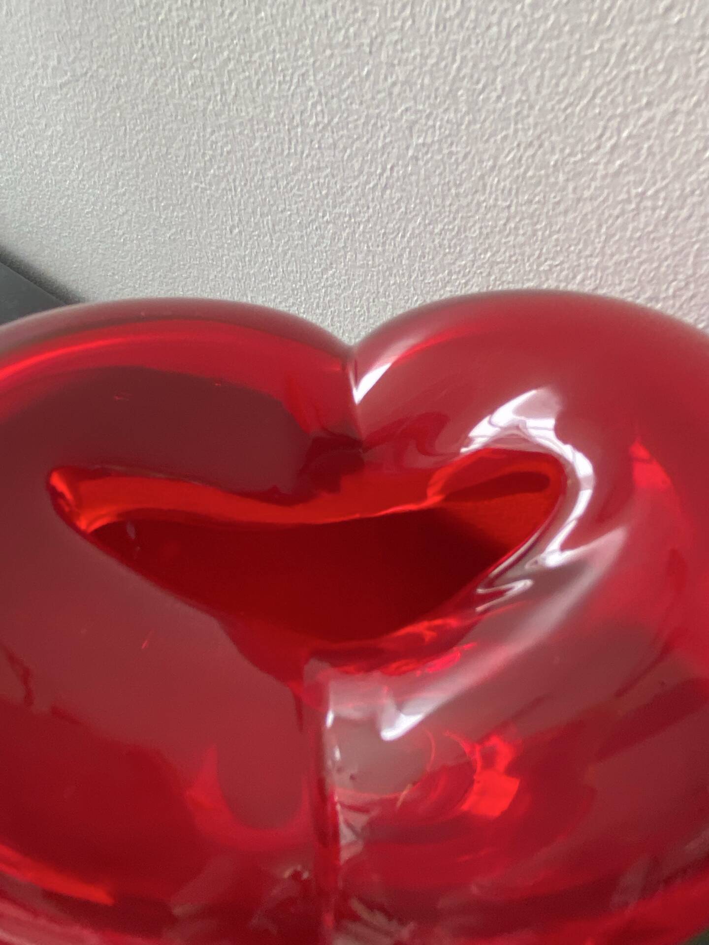 Red Heart Vase Murano attributed to Salviati by Maria Christina Hamel