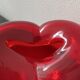 Red Heart Vase Murano attributed to Salviati by Maria Christina Hamel