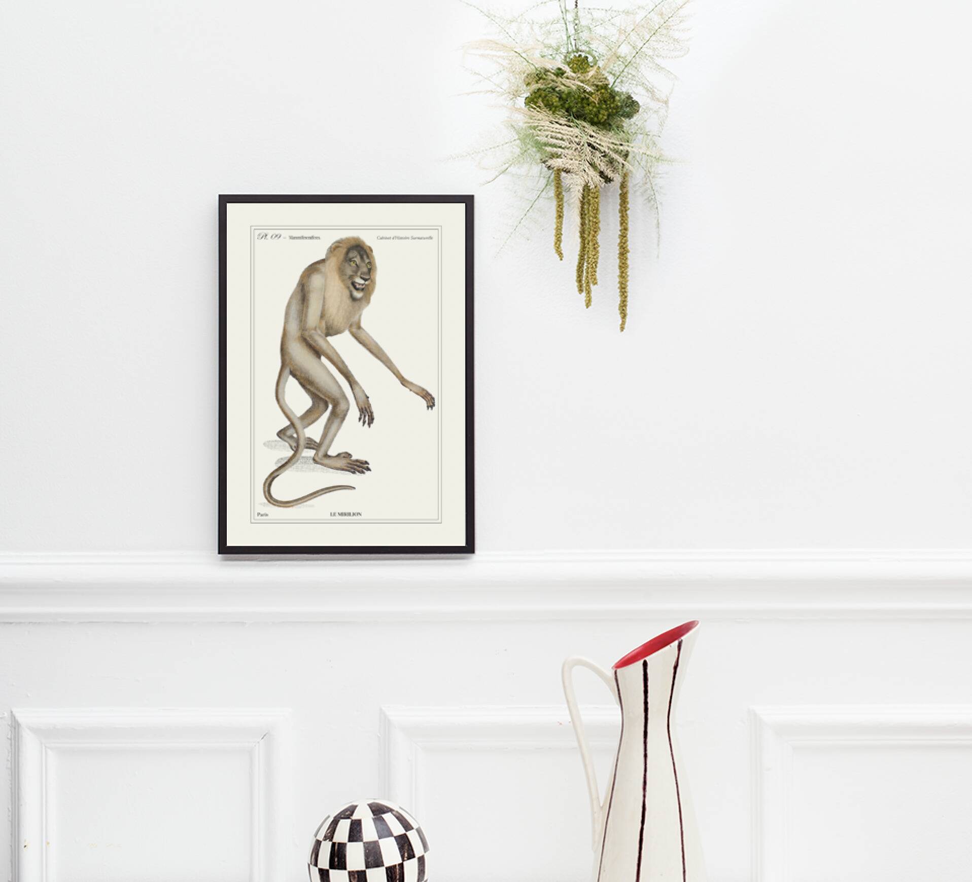 Lithograph engraving chimera animal - the mirilion