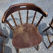 4 western-style bistro chairs in beech wood