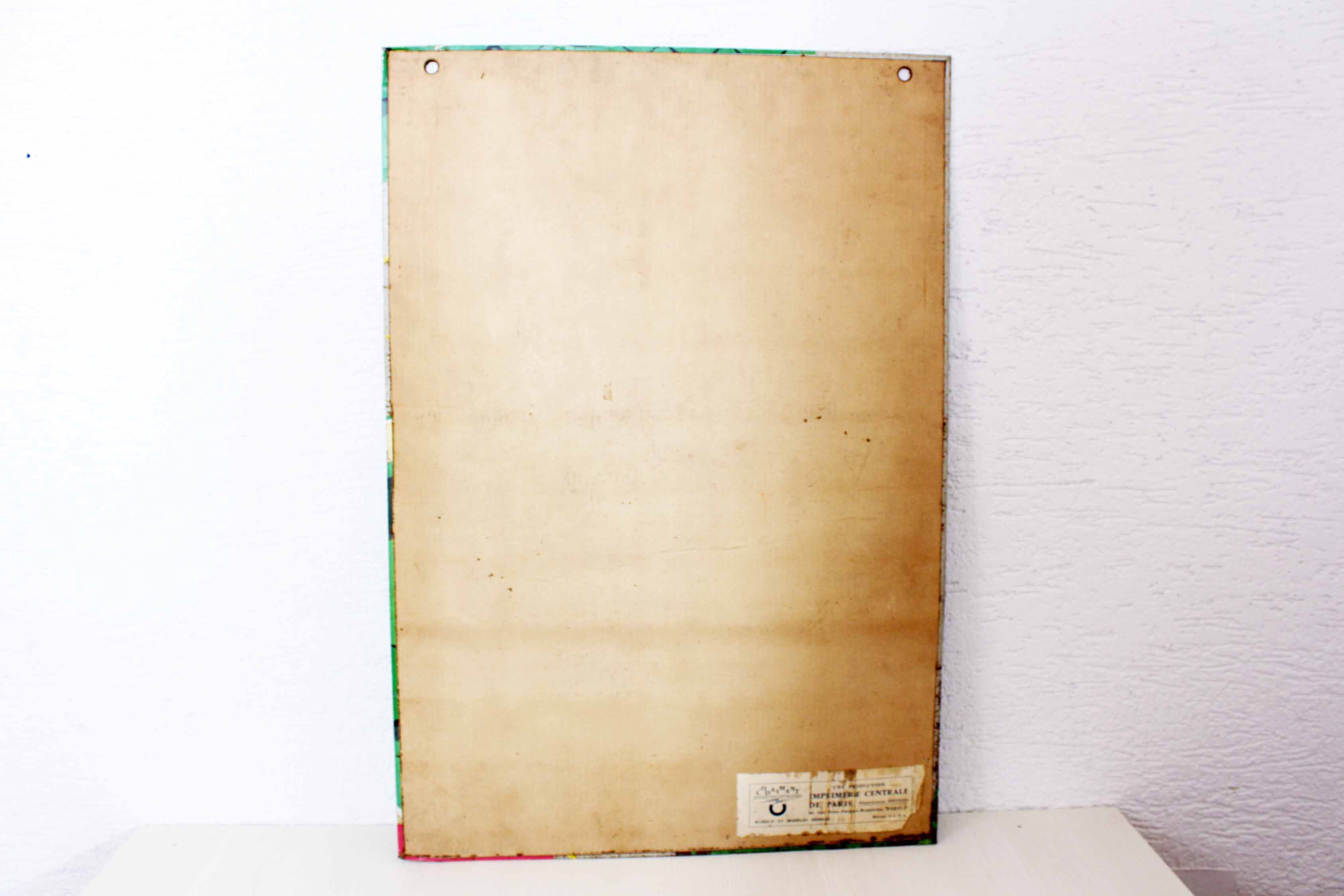 "Codaimant" metal pedagogical poster on the road code