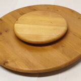 Double-sided wooden turntable