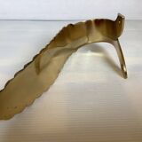 Large worked brass coat hook