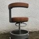 Siemens revolving and height adjustable brown industrial chair 1970