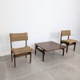 Pair of Rietveld Style Chairs with Adjustable Seat and Backrest, 1950s