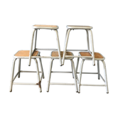 Set of 5 vintage stools