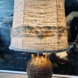 Handmade pyrite stoneware lamp, 1970