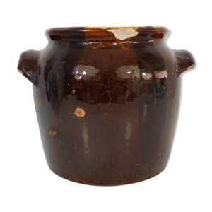 Pot à confit marron