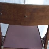 Lot de 2 chaises pliantes americaine trump bois et skai