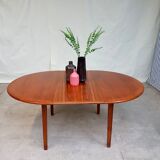 Danish teak round extending dining table