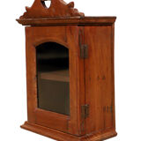 Wall display case - old art deco clock box in burmese teak