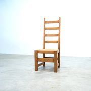 Set of six high back French dining chairs