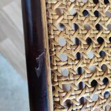 3 folding chairs with seat canning and backrest
