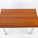 Coffee table in teak and legs in metal, designed by Hans J. Wegner, 1960s