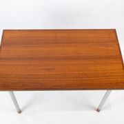 Coffee table in teak and legs in metal, designed by Hans J. Wegner, 1960s