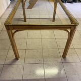 Bamboo and glass table