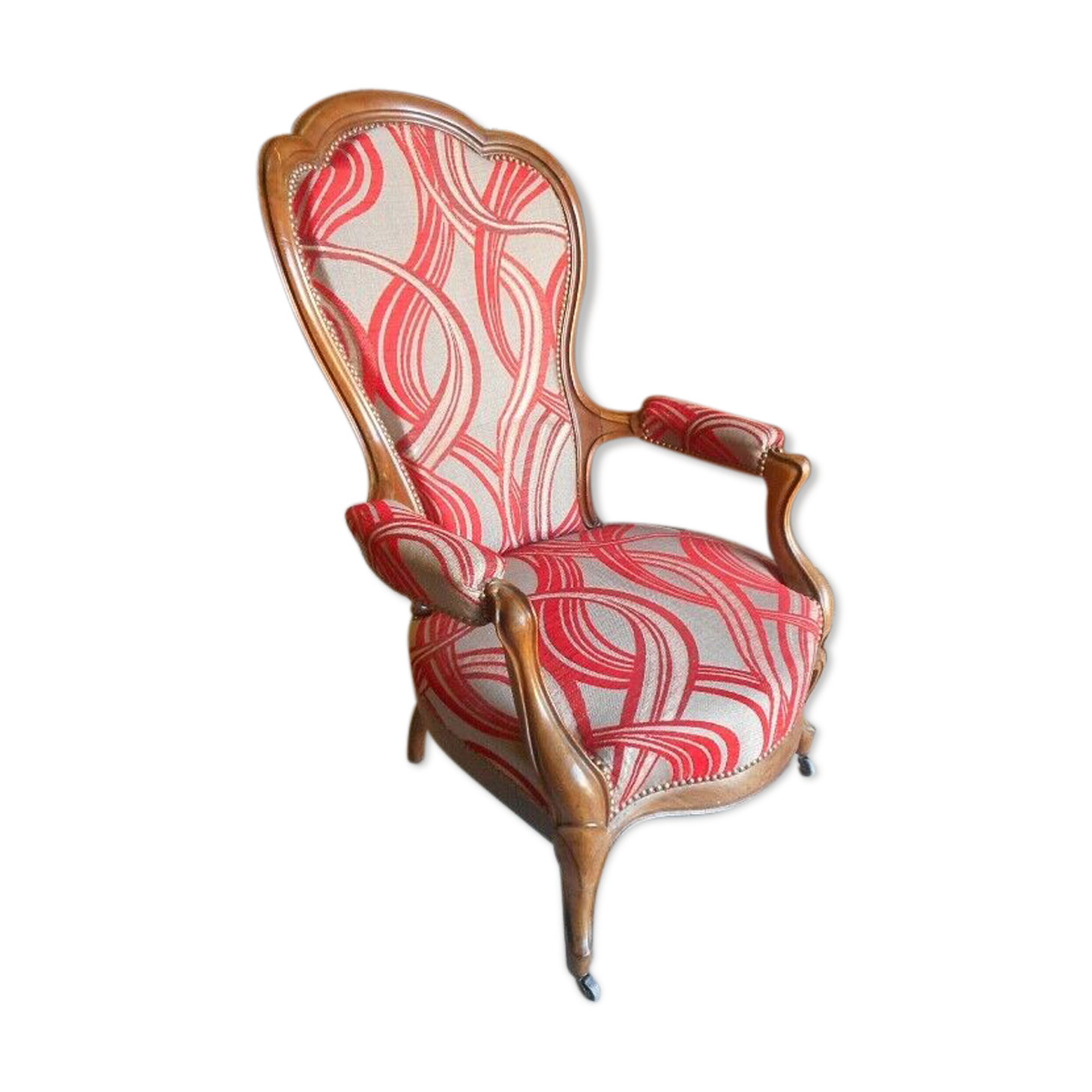 19th century Voltaire walnut armchair