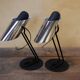Pair of vintage chrome metal lamps