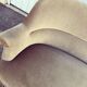 Vintage toad sofa in light taupe velvet