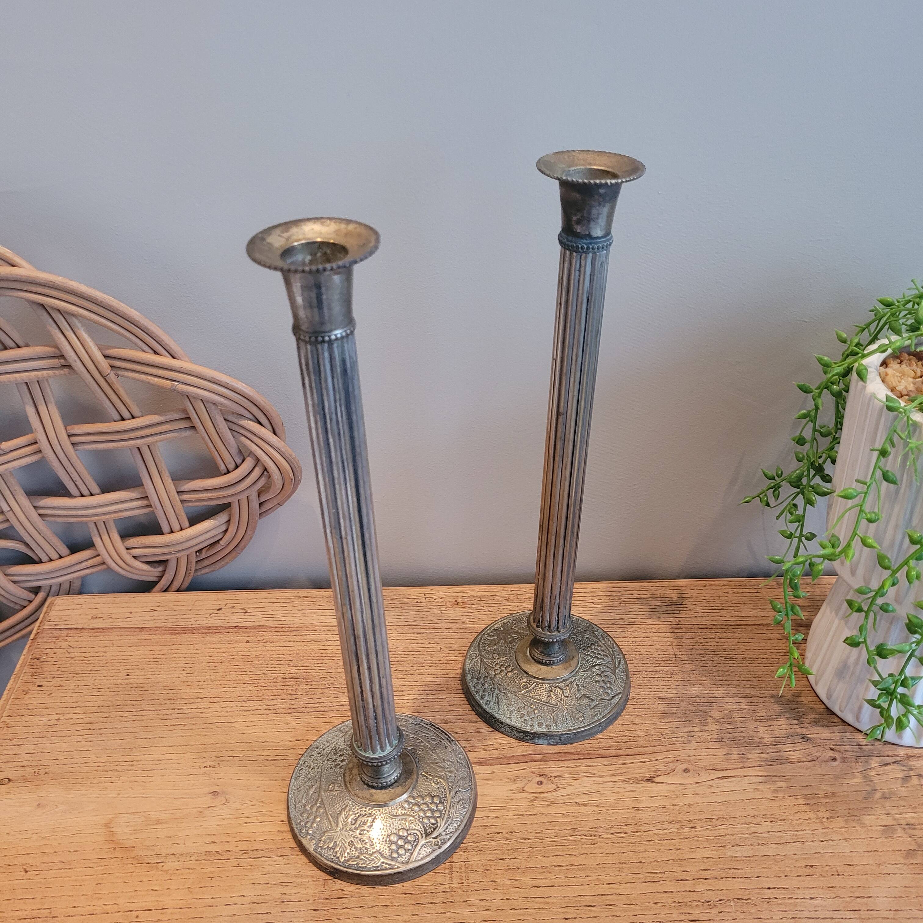 La Redoute x Selency pair of brass candle holders 12