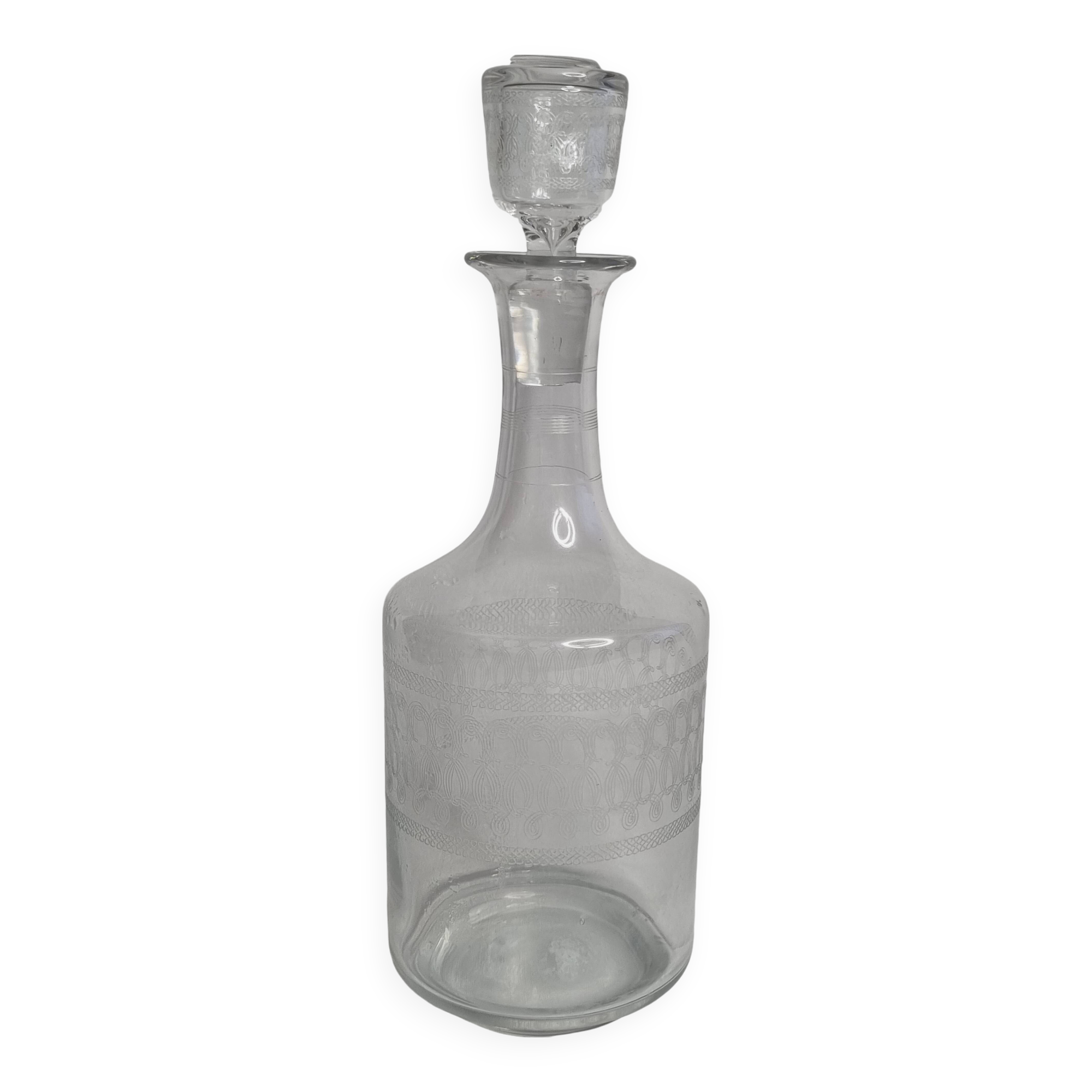 Antique Crystal Water Carafe, 1900s, 25 cm