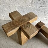 Display and plant holder in solid oak by Guillerme and Chambron for Votre Maison