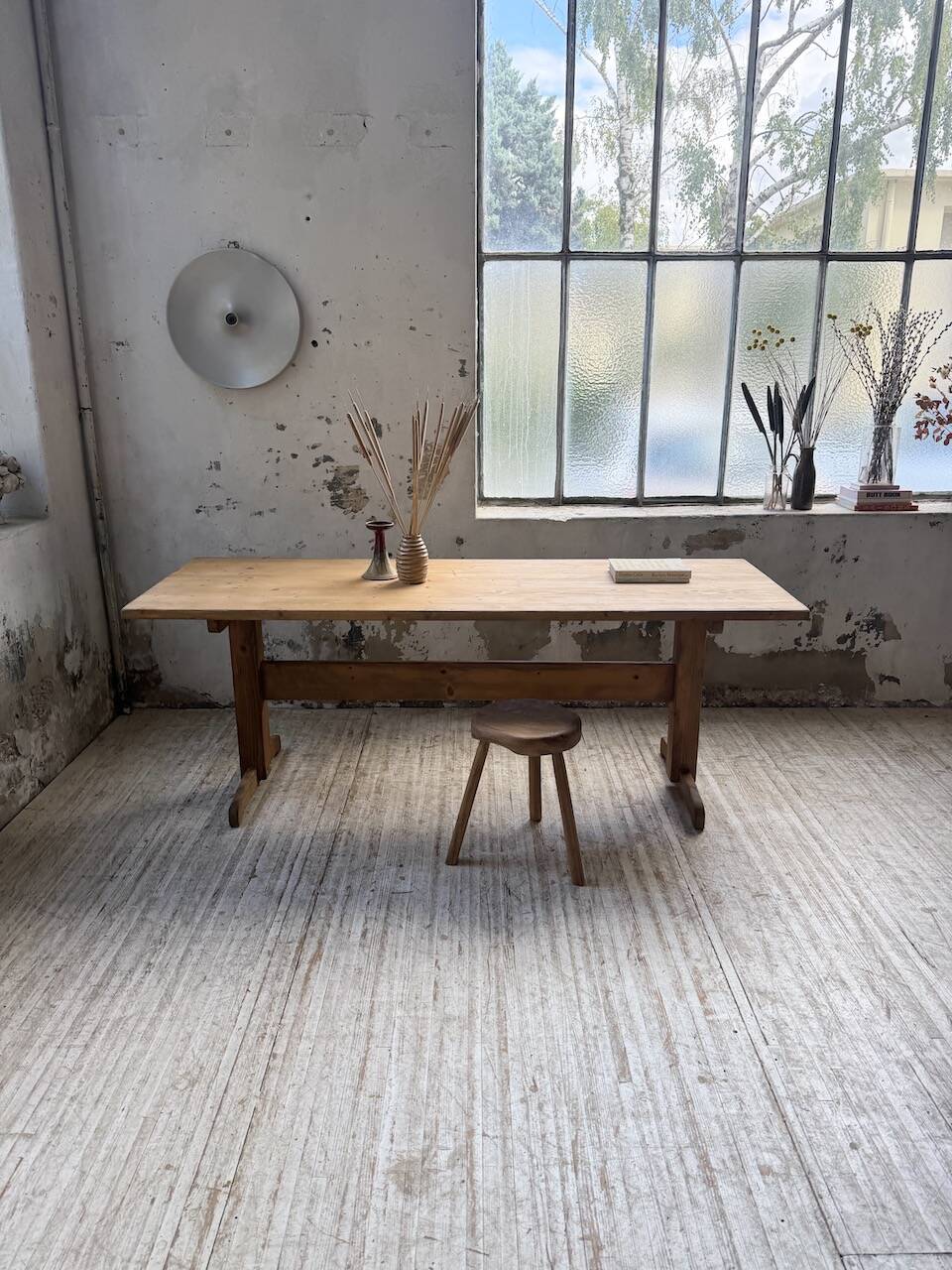 Perriand mountain furniture pine dining table