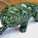 Statue lion Art Déco 1930 craquelé Saint Clément