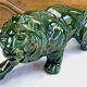 Art Deco lion statue 1930 cracked Saint Clement