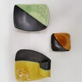 Set of 3 ceramic cups "GRIGNAN", 50s/60s