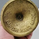 A set of vintage brass candlesticks. Denmark 1960-70s.