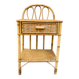Rattan bedside table