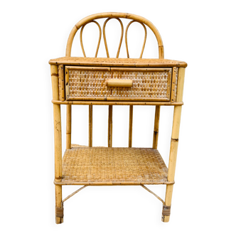 Rattan bedside table