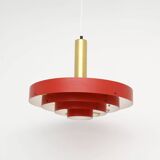 Red Scandinavian lamp, Denmark 1960s