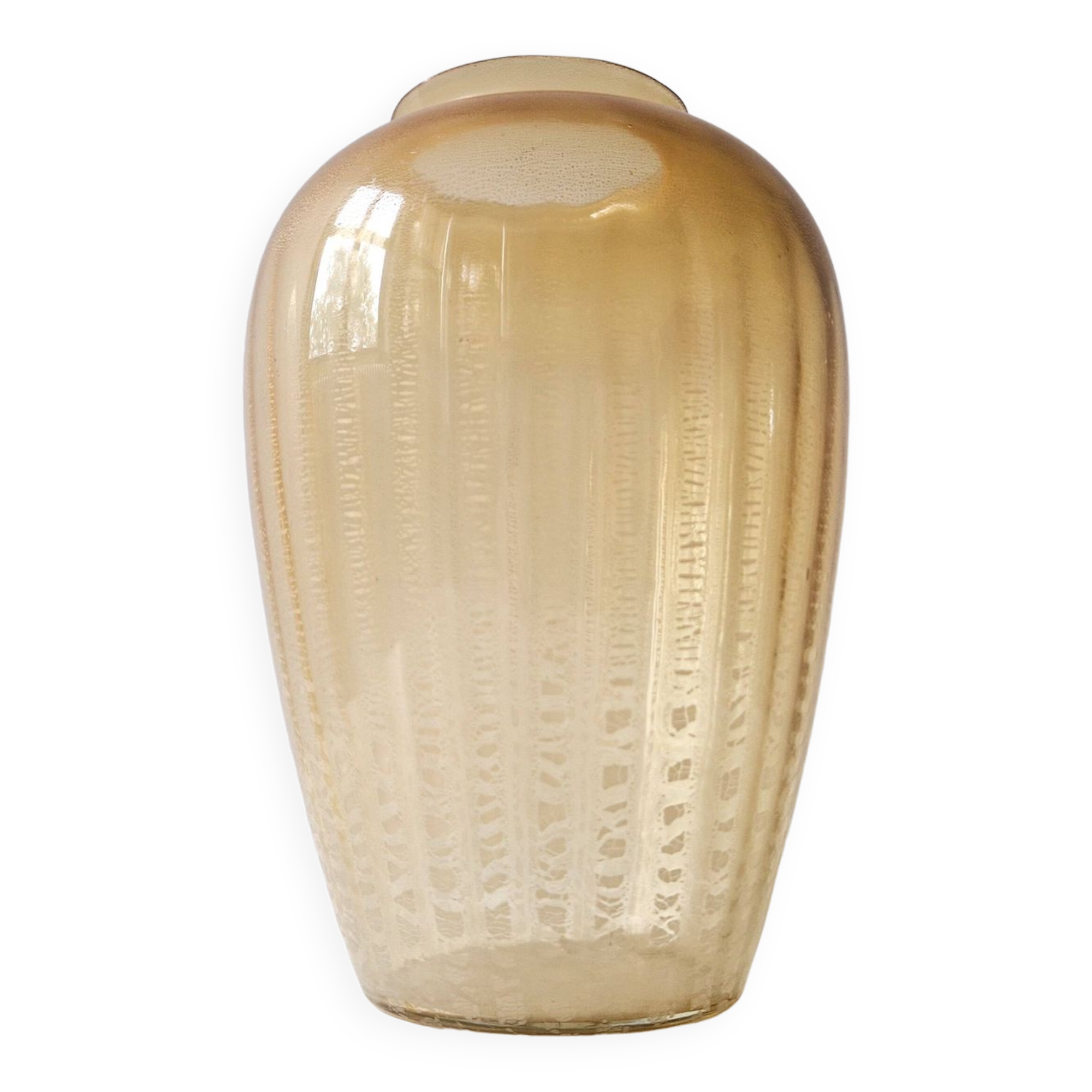 Tin crackle Sonoor vase by A.D. Copier for Leerdam, The Netherlands 1938