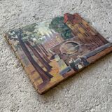 Antique painting signed Armand Lacour, 1935