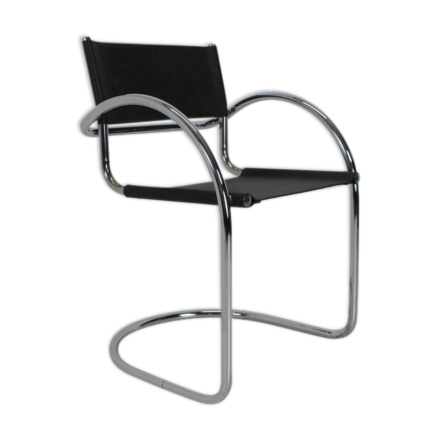 Mid-century Tubular Chrome Armchair,1970's.